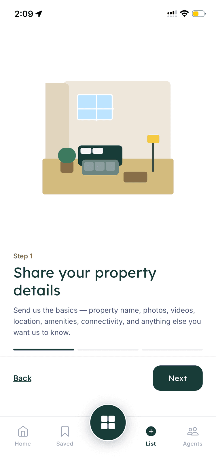 List your property in simple steps — 27 Estates app